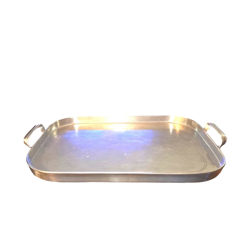Arte Italica Marinoni Large Rectangular Tray 22.5"X14.5" Pewter 95 Italy P2698